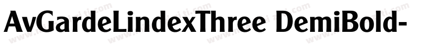 AvGardeLindexThree DemiBold字体转换